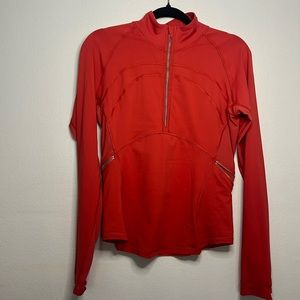 Lululemon Front Of The Pack Zip Long Sleeve 1/2 Zip Top Size 8